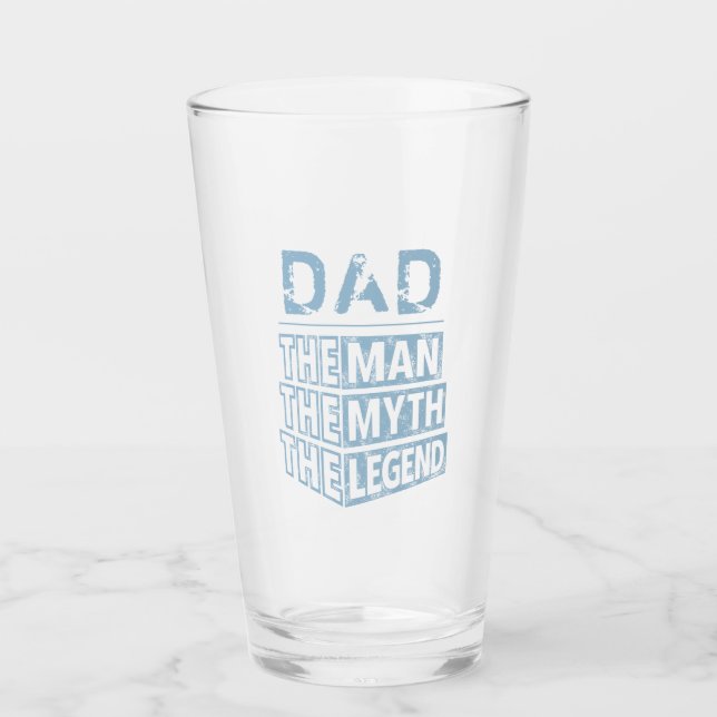 Blue Personalized Name The Man The Myth The Legend Glass (Front)