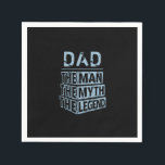 Blue Personalized Name The Man The Myth The Legend Napkins<br><div class="desc">Personalized your own name,  "the Man the Myth the Legend" typography design in black and blue,  great for men,  dad,  grandpa,  husband,  boyfriend on father's day,  birthday,  anniversary,  and any special day.</div>