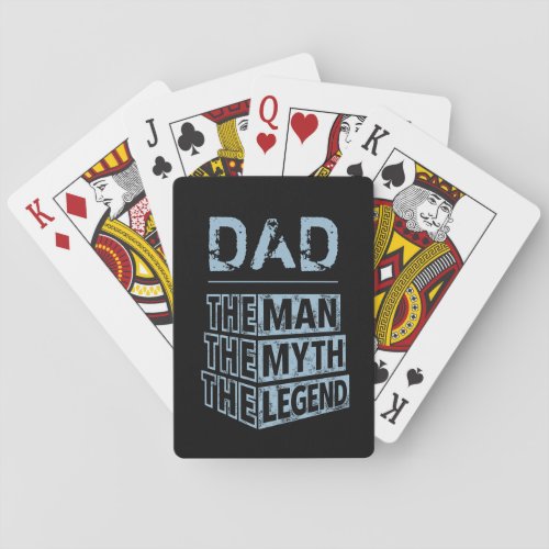 Blue Personalized Name The Man The Myth The Legend Playing Cards