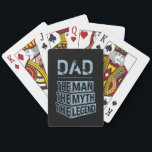 Blue Personalized Name The Man The Myth The Legend Poker Cards<br><div class="desc">Personalized your own name,  "the Man the Myth the Legend" typography design in black and blue,  great custom gift for men,  dad,  grandpa,  husband,  boyfriend on father's day,  birthday,  anniversary,  and any special day.</div>