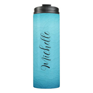 Blue Personalized Name Thermal Tumbler