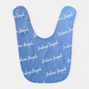Blue Personalized Pattern Baby Bib