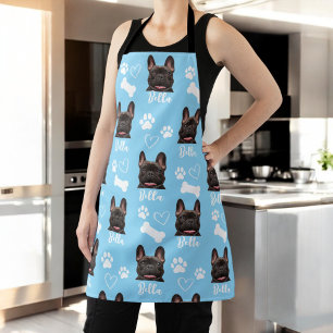 Blue Personalized Pet Photo Dog Lover Instagram Apron