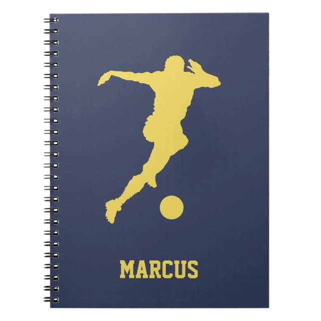Blue Personalized Soccer Notebook (Front)