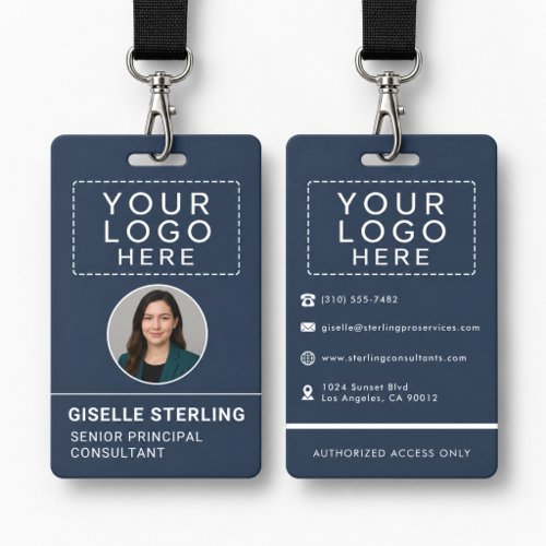 Blue Personalized Staff Identification Badge