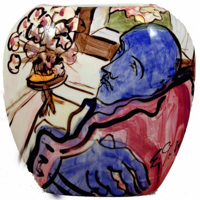 Blue Personnage in Small Room Cutout (Front)