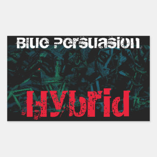 Blue Persuasion Hybrid Rectangular Sticker