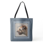 Blue Pet Portrait Photo Rustic decorative fringe