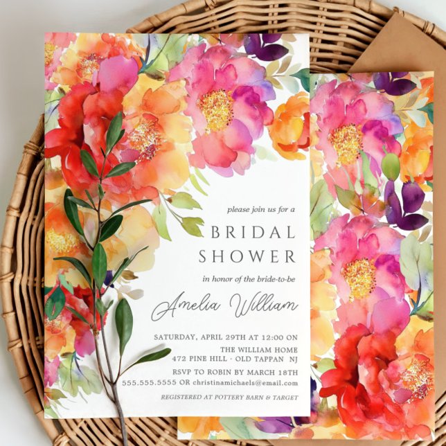 Blue Petal Bridal Shower Invitation (Creator Uploaded)