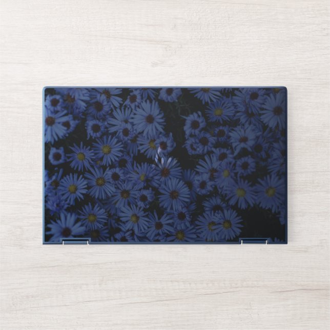 Blue petaled Flowers HP Laptop Skin (Front)