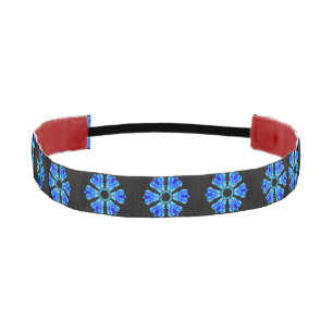 Blue Petals Athletic Headband