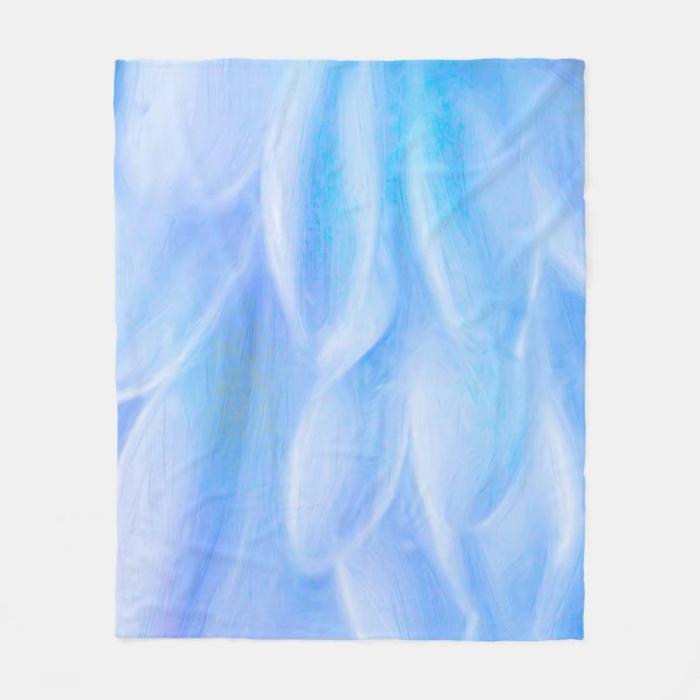 Blue Petals Fleece Blanket (Front)