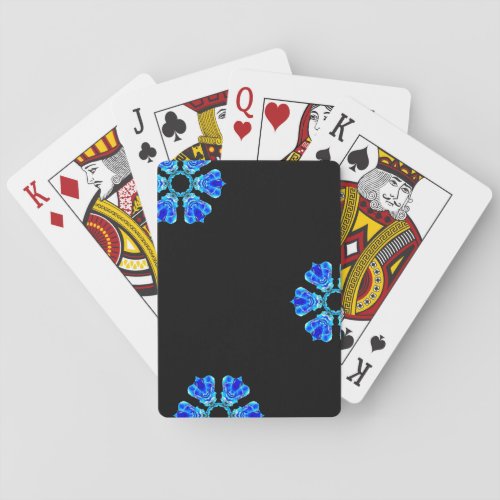 Blue Petals Poker Cards