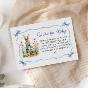 Blue Peter Rabbit Baby Shower Books for Baby Enclosure Card
