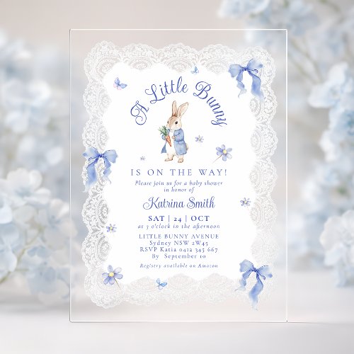 Blue Peter Rabbit Lace Baby Shower