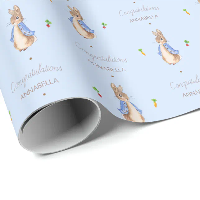 Blue Peter the Rabbit Wrapping Paper Zazzle