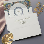 Blue Petunia Art Nouveau Vintage Envelope<br><div class="desc">Wrap your wedding invitation in an envelope as elegant as its message. Our "Eternal Petunia" Art Nouveau Wedding Envelopes are a perfect harmony of tradition and aesthetics, inspired by the unrivaled work of Alphonse Mucha. Mucha, a legendary Czech artist, became synonymous with the Art Nouveau movement in the early 20th...</div>