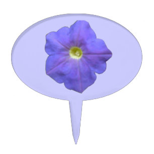 Blue Petunia Cake Pick