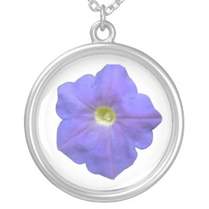 Blue Petunia Floral Necklace