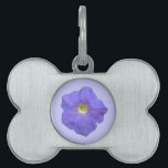 Blue Petunia Pet Tag<br><div class="desc">This awesome pet tag features a photo of a blue petunia with shades of purple and a white centre.</div>