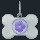 Blue Petunia Pet Tag<br><div class="desc">This awesome pet tag features a photo of a blue petunia with shades of purple and a white centre.</div>
