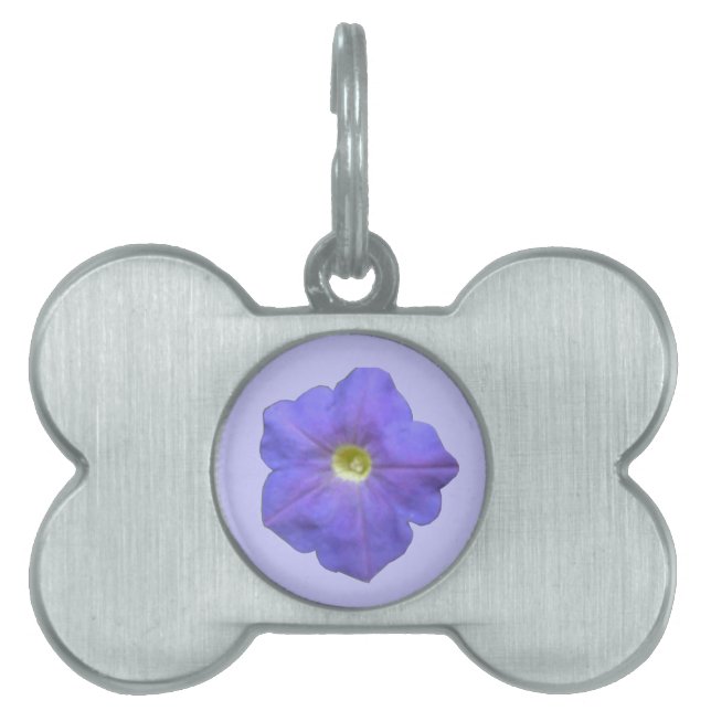 Blue Petunia Pet Tag (Front)
