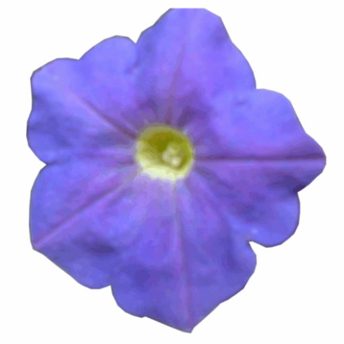 Blue Petunia Photo Sculpture