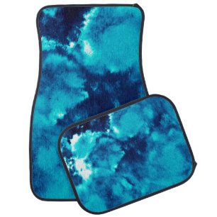 Blue Phantom Fashion Patterns Dirty Plash Watercol Car Floor Mat