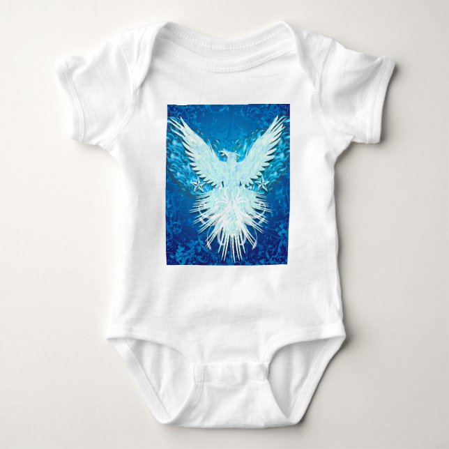 Blue Phoenix Baby Bodysuit (Front)