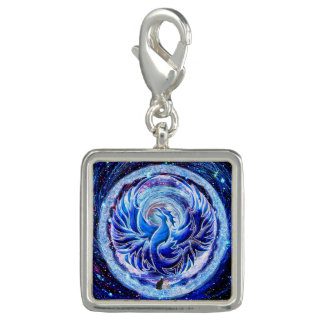 Blue Phoenix Charm