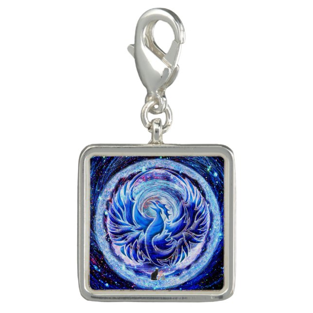 Blue Phoenix Charm (Front)