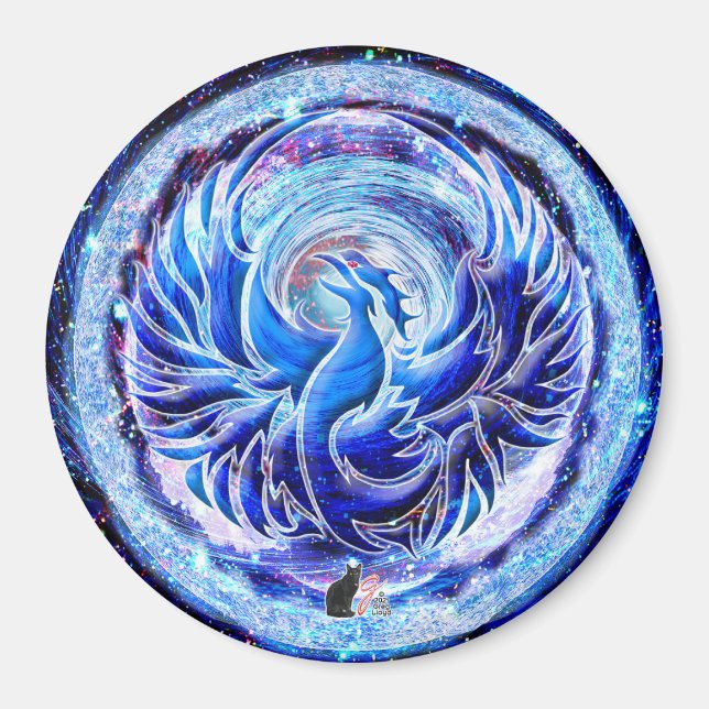 Blue Phoenix Magnet (Front)
