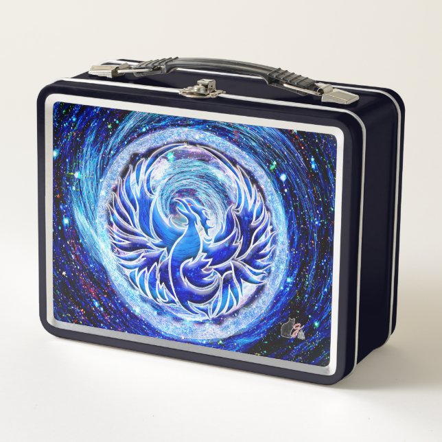 Blue Phoenix Metal Lunchbox (Front)