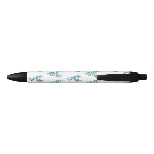 Blue Phoenix Rises on White Pen (Back)