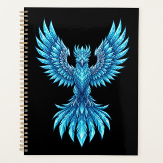 Blue Phoenix Rising Notebook - Fantasy Art Journal