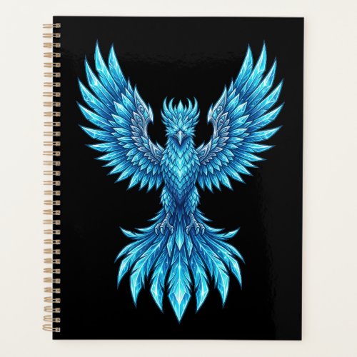 Blue Phoenix Rising Notebook - Fantasy Art Journal