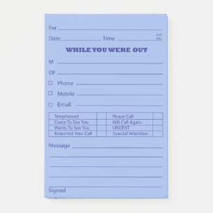Blue Phone Message Post It's Post-it Notes
