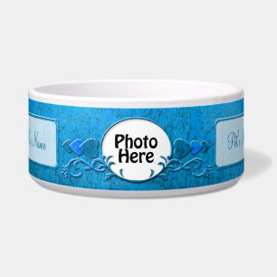 Blue Photo and Name Earthen Fancy Pottery Bowl