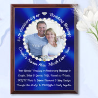 Blue Photo and Personalized, Anniversary Plaques,