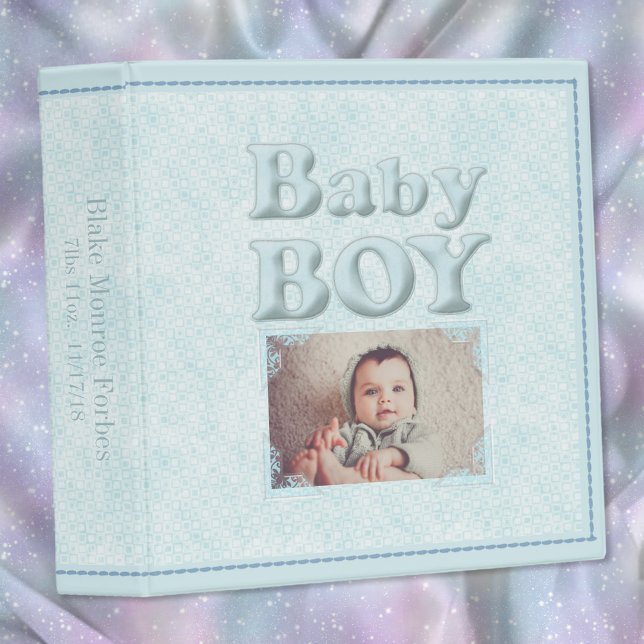 Blue Photo Baby Blanket 3 Ring Binder (Creator Uploaded)