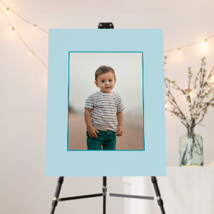 Blue Photo Custom Bar Mitzvah Sign In Foam Board