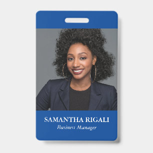 Blue Photo Customizable Badge