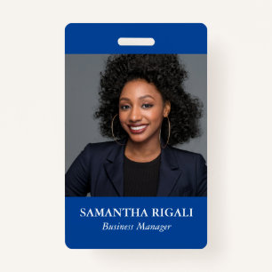 Blue Photo Customizable Badge