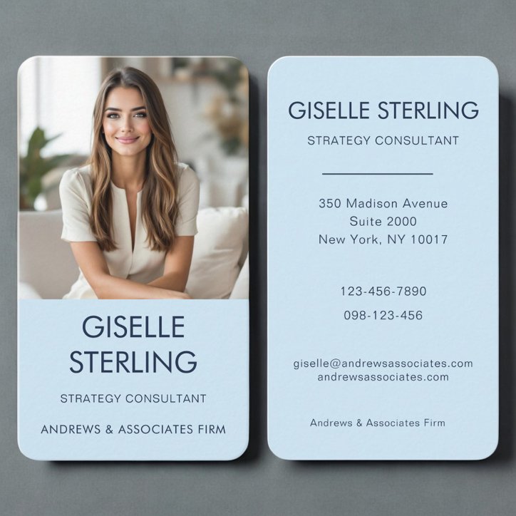 Blue Photo Professional Business Card
