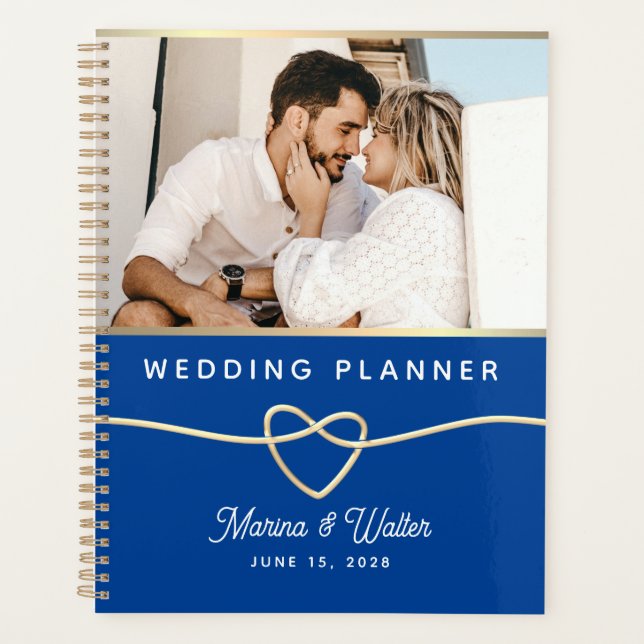 Blue Photo Wedding Planner Book (Front)