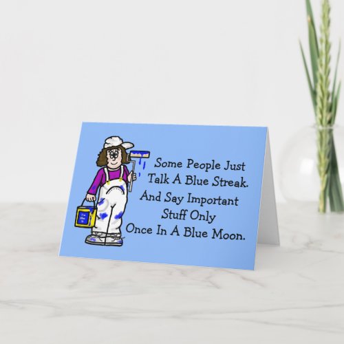 Blue Phrases Greeting Card Customize It