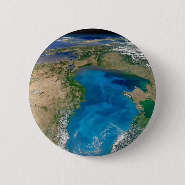 Blue Phytoplankton Bloom In The Black Sea Button (Front)