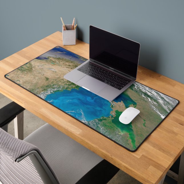 Blue Phytoplankton Bloom In The Black Sea Desk Mat (Office 2)