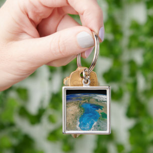 Blue Phytoplankton Bloom In The Black Sea Keychain