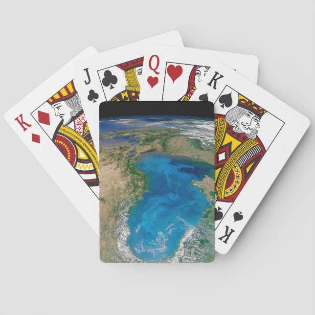 Blue Phytoplankton Bloom In The Black Sea Poker Cards (Back)